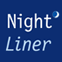 Logo: Night Liner on blue square
