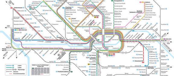 Ausschnitt aus dem RMV Schnellbahnplan