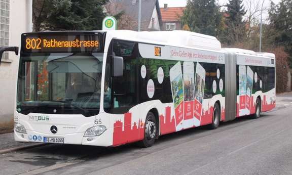 Vergrößerte Ansicht: Bio-Erdgas Bus Gießen