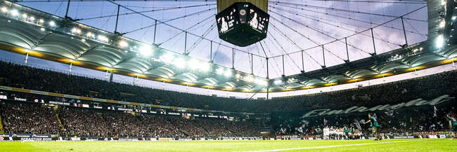 Videowürfel über dem Rasen