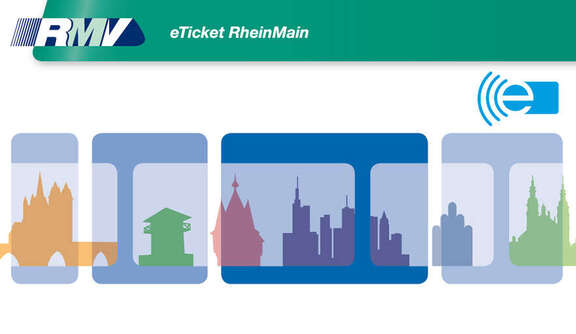 eTicket RheinMain Kartendesign blau