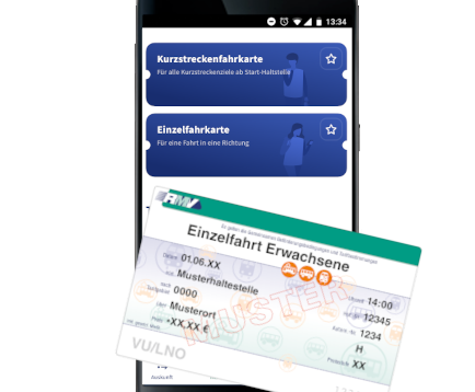 Einzelfahrkarte als HandyTicket und Papierfahrkarte