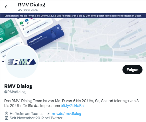 RMV-Dialog auf Twitter