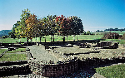 Vergrößerte Ansicht: Reste der Römischen Villa Haselburg bei Höchst-Hummetroth