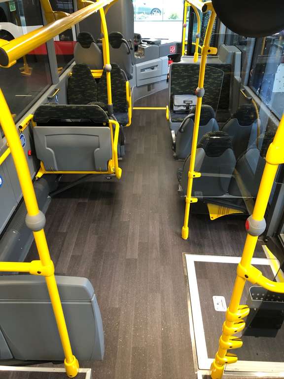 Innenraum eines Busses