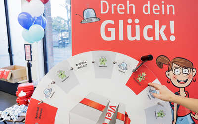 Glücksrad Gewinnspiel "Dreh dein Glück"