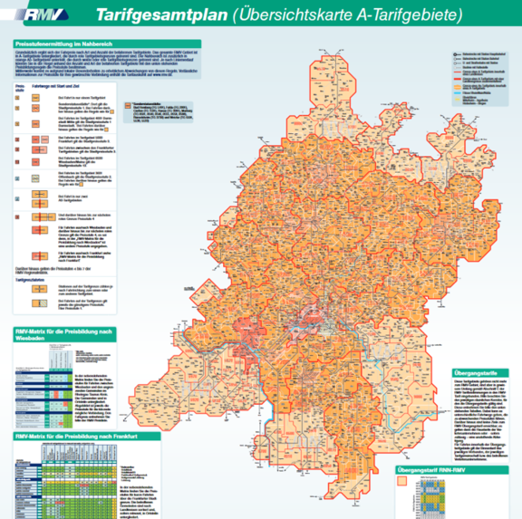 Übersichtskarte Tarifgebiete