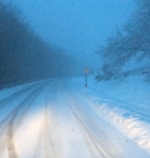 Schnee verschneite Straße