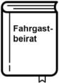 Das Bild zeigt ein stilisiertes Buch mit der Aufschrift "Fahrgastbeirat"