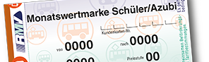 Monatswertmarke für Schüler und Azubi