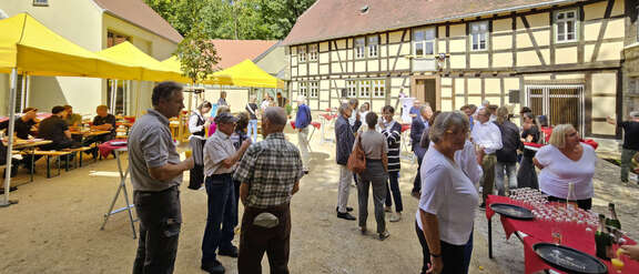 Blick auf den Innenhof der alten Mühle.