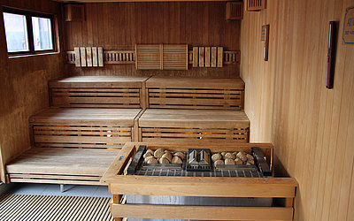 Vergrößerte Ansicht: Sauna Innenaufnahme 