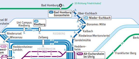 Ausschnitt Netzplan Frankfurt 