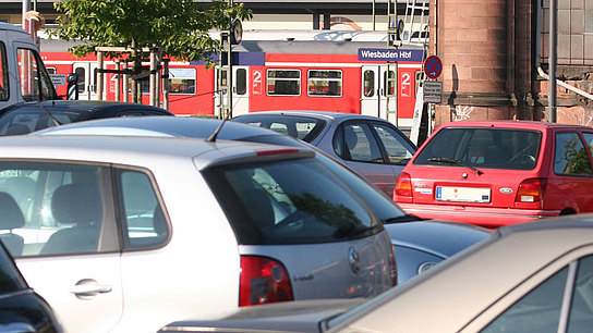 Park+Ride-Parkplatz am Hauptbahnhof Wiesbaden