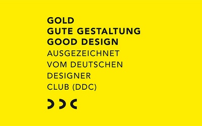 Eine Abbildung der Auszeichnung durch den Deutschen Designer Club für den RMV