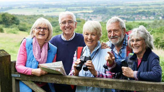 Group tour in the countryside