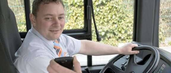 buying tickets on the bus