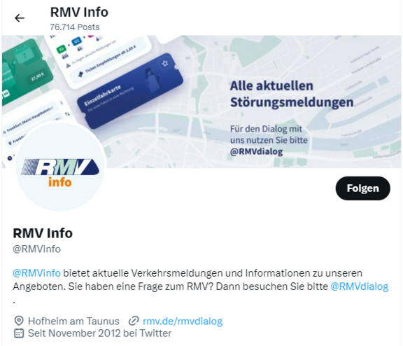 RMVinfo auf Twitter