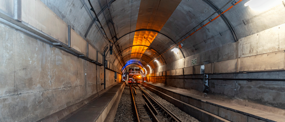 Ein U-Bahntunnel