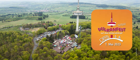 Luftaufnahme Vulkanfest auf dem Hoherodskopf