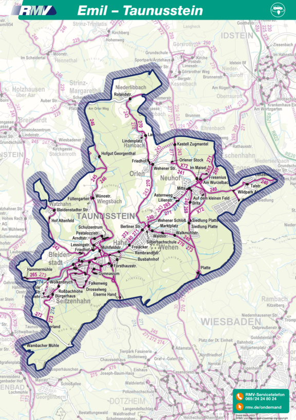 Vergrößerte Ansicht: Bediengebiet RTV - EMIL Taunusstein