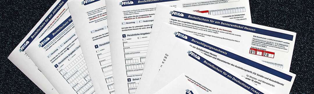 Mehrere Bestellscheine zur Ansicht