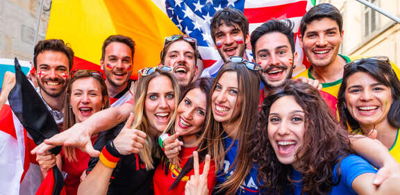 Fans verschiedener Nationen