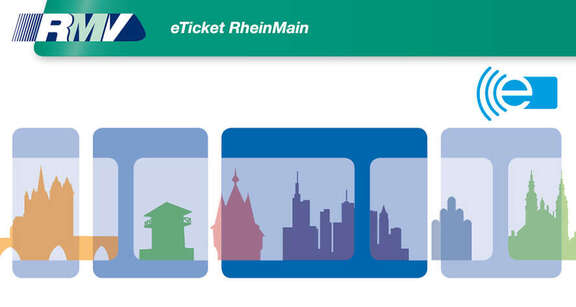 eTicket RheinMain Kartendesign blau