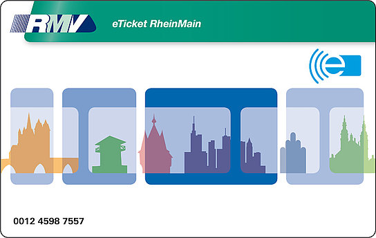 eTicket RheinMain Kartendesign blau