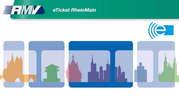 eTicket RheinMain Kartendesign blau