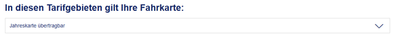 Screenshot aus dem RMV-Ticketshop, Gültigkeit Tarifgebiete