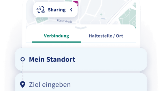 Screenshot von der RMVgo App