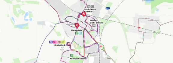 Interaktiver Liniennetzplan Kreis Groß-Gerau