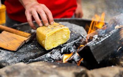 Käse auf dem Grill