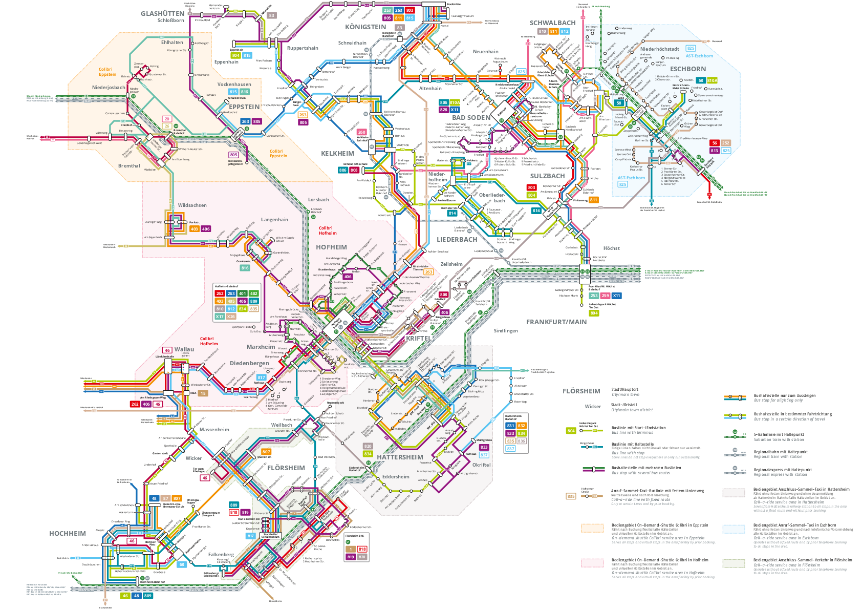 MTV Haltestellennetzplan des MTK