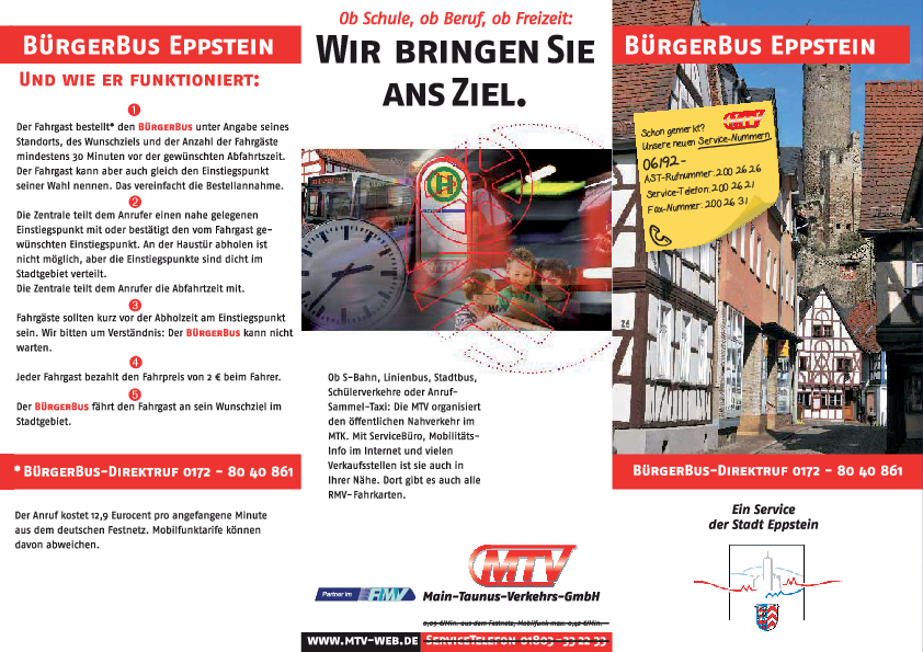 Flyer Bürgerbus Eppstein