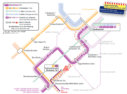 Liniennetzplan Mörfelder Landstr. Phase 1