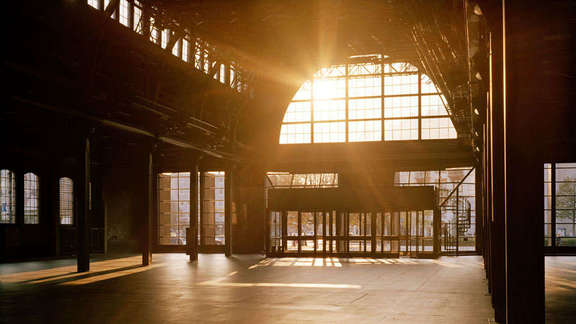 Old Depot from the year 1900 at sunset