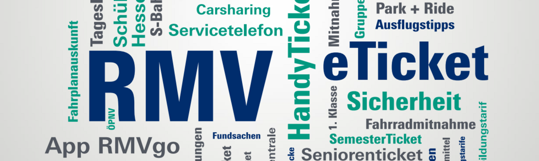 Ausschnitt aus dem Titelbild der Broschüre RMV von A bis Z