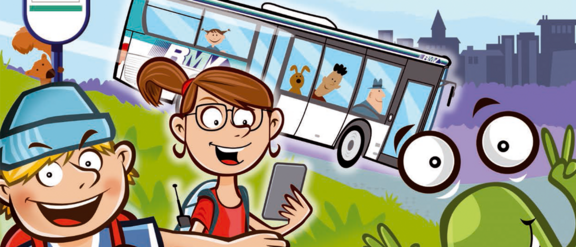 Titelbild RMV-Schülerbroschüre mit Titel: Volle Lotte durch die Region