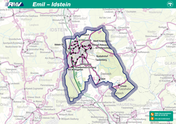 Vergrößerte Ansicht: Bediengebiet RTV- EMIL Idstein