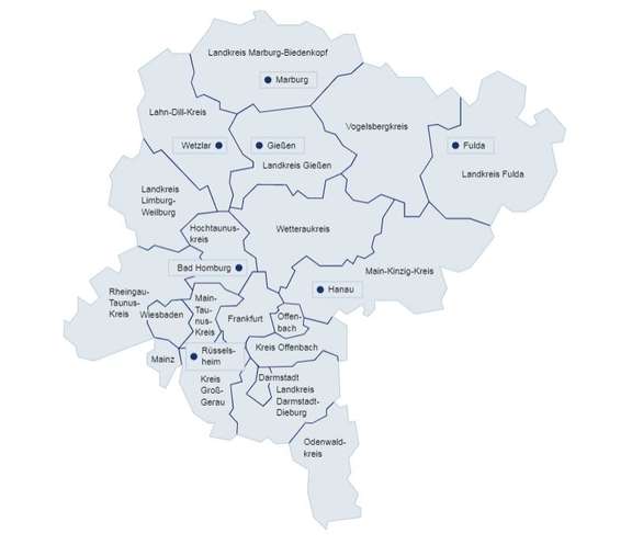 Vergrößerte Ansicht: Karte der lokalen Nahverkehrsorganisationen