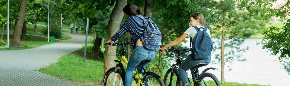 Radfahren im Park