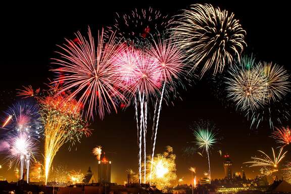 Buntes Feuerwerk