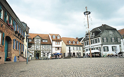 Vergrößerte Ansicht: Der Marktplatz in Dieburg