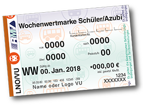 Wochenkarte zum Ausbildungstarif