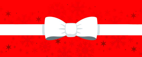 Teaserbild: Roter Hintergrund mit weißer Schleife