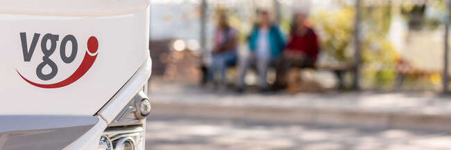 Busfront mit dem VGO Logo