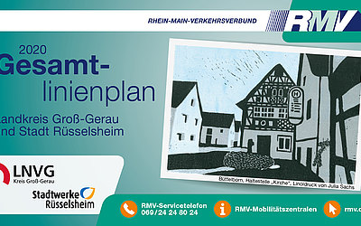 Vergrößerte Ansicht: 2020 Gesamtlinienplan Landkreis Groß-Gerau und Rüsselsheim