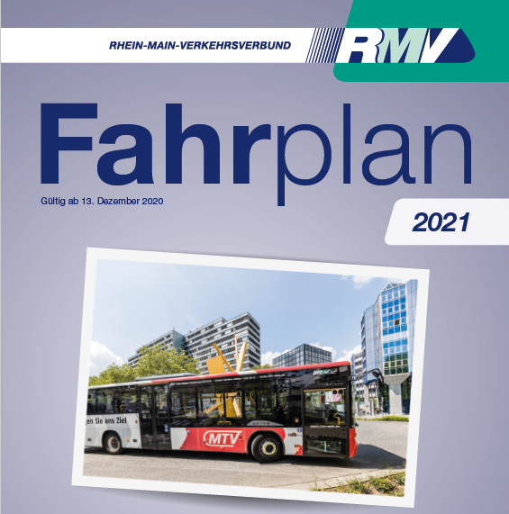 Der Buchumschlag des Fahrplanbuches 2021. Änderungen zum Fahrplanwechsel im Main-Taunus-Kreis.
